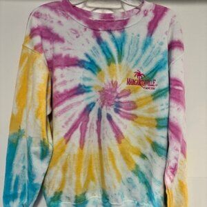 Jimmy Buffets Margaritaville M Cancun Tie Dye Sweatshirt Resortwear Casual NWT